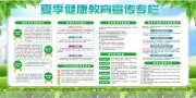 夏季健康教育宣传栏图片素材
