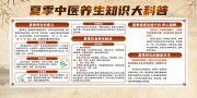 夏季中医养生知识科普展板