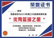 优秀蓝球之星证书模板