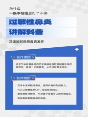 过敏性鼻炎医疗疾病知识科普小红书封面模板