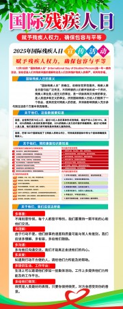 国际残疾人日助残科普挂图图片素材