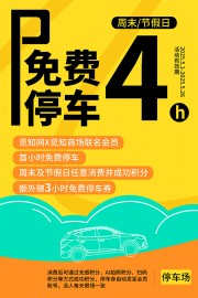 商场停车场宣传海报