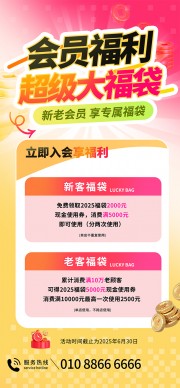 超级大福袋年中大促活动海报