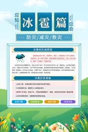 防灾减灾日冰雹预防海报