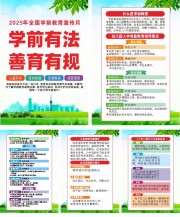 2025年全国学前教育宣传月宣传展板图片素材