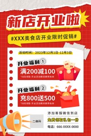 新店开业限时促销海报