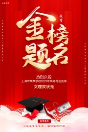 金榜题名高考励志海报图片