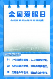 卡通创意全国爱眼日海报