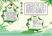 卡通绿色端午手抄报下载