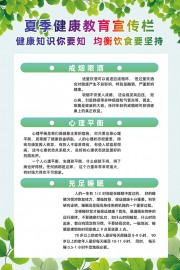 夏季绿叶健康知识均衡饮食海报