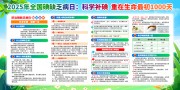 简约风2025年全国碘缺乏病防治日宣传栏