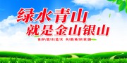 绿水青山就是金山银山低碳环保海报