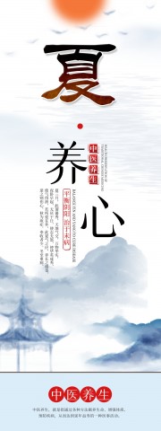 夏季养生中医文化海报图片
