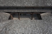 古建天井青瓦屋顶