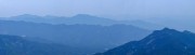宽幅水墨层峦叠嶂的山水意境全景图片素材