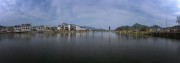 宽幅人字桥水乡古镇风光风景图片素材