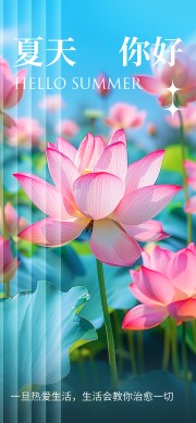 夏天你好日常海报