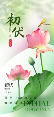 初伏夏天海报图片素材