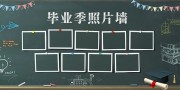 毕业季照片墙创意黑板背景学校展板
