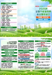 2025年全国节能宣传周低碳日三折页