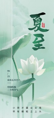 二十四节气夏至海报图片素材下载