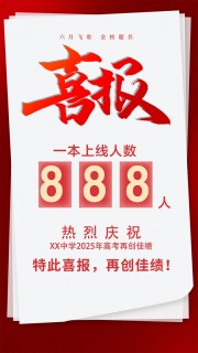 再创佳绩学校高考喜报宣传海报