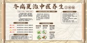 冬病夏治中医养生文化展板图片素材