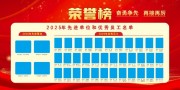 红色荣誉榜照片墙展板