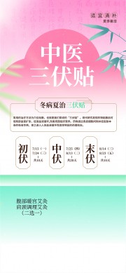 冬病夏治三伏贴养生海报