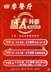 餐厅开业促销海报