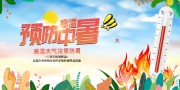 夏季高温预警防暑展板