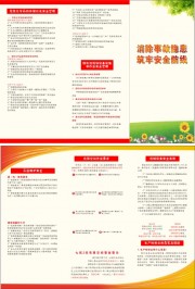 安全宣传主题三折页图片素材