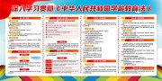 简单大气卡通蓝色学前教育法宣传展板