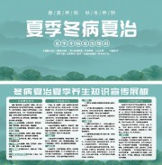 冬病夏治夏季养生知识展板