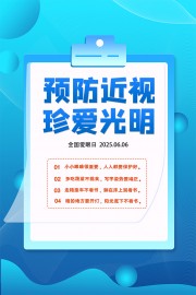 卡通创意全国爱眼日海报