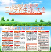 三伏天养生知识展板