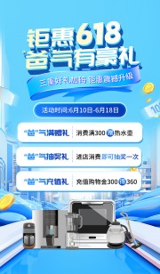 618爸气有豪礼促销海报