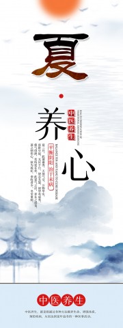 中国风夏季养心中医海报图片素材