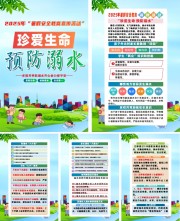 预防溺水科普宣传挂图模板