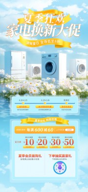 夏季电器促销活动海报