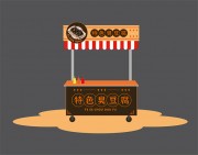臭豆腐特色小吃摊美陈