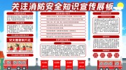 关注消防安全知识展板