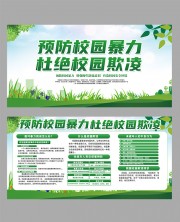 杜绝校园欺凌校园安全展板