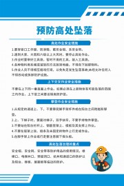 预防高处坠落安全施工挂图图片素材