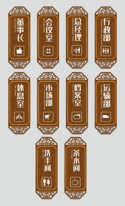 中式门牌木标牌