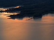 金色湖面的倒影诗篇夕阳摄影图片素材