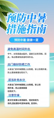 夏季防暑预防中暑安全知识海报