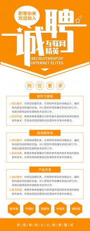 诚聘招聘展架图片素材