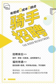 骑手招聘海报