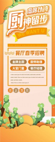 厨神留步招聘海报